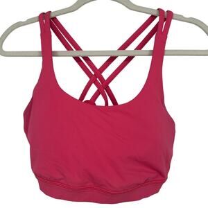 Lululemon Women’s Pink Energy Bra  Medium Support, Size 10, NWOT